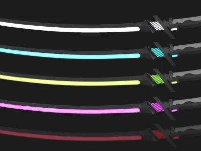 Fantasy Sci-Fi Sword v3  Low-poly 3D model