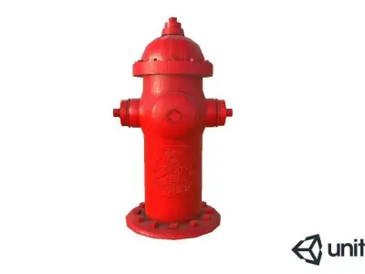 Fire Hydrant Low-poly 3D model 42