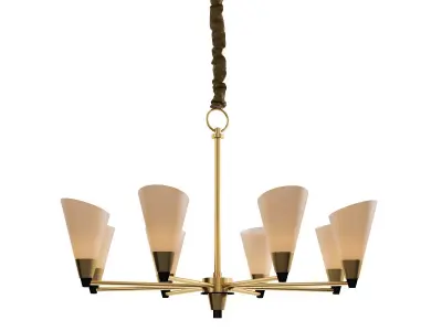 SILKY chandelier in brass 3D model