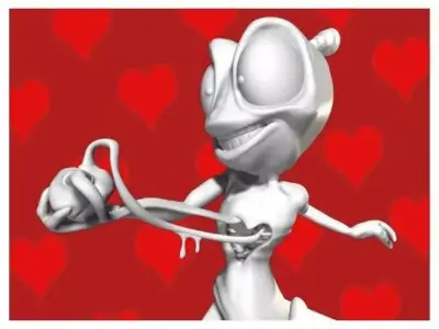 Alien in love 3D print model