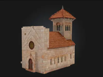 Stone Chapel Replica  Faith Carved in Stone 3D model
