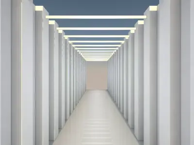 Sci Fi Tunnel 3D model 24