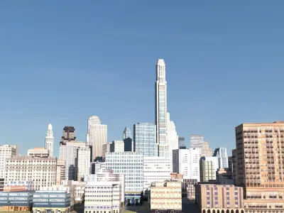 City 06 Low-poly 3D model