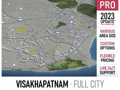 Visakhapatnam  Low-poly 3D model
