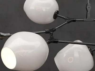 Branching bubble 9 lamps 3 3D model