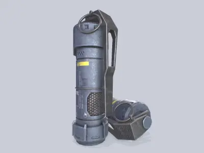 Scifi grenade Low-poly 3D model