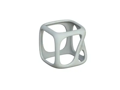 SciFi Cube Object No 16462 Low Poly Shape Texture