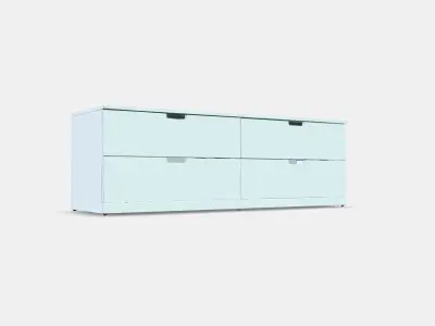 NORDLI 4-drawer chest of drawers Low-poly 3D model