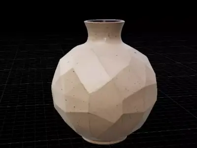 Japandi Ceramic Vase Minimal Scandinavian Decor 3D Model Low-poly 3D model