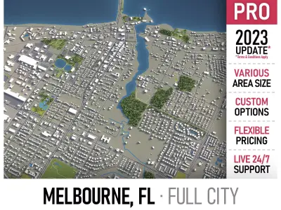 Melbourne - Florida Low-poly 3D model