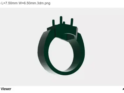 Men Ring with an Asscher Cut Center 3D print model