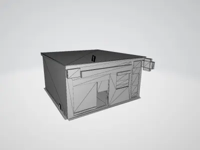 City-pharmacy box Low-poly 3D model