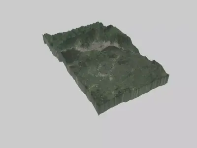 Medellin City  Low-poly 3D model