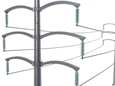 Electric power tower COLLECTION 3D model