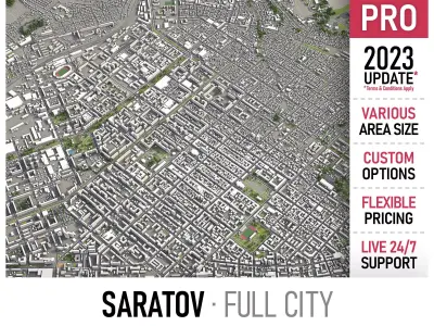 Saratov  Low-poly 3D model