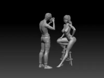 man photographer naked 1 3D print model