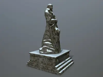 statue Low-poly 3D model