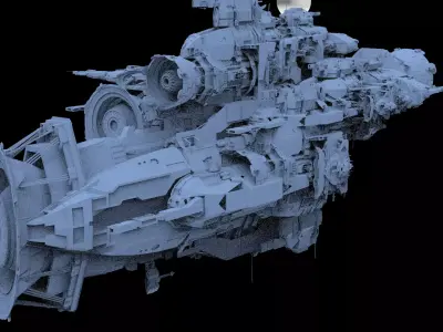 Alien Stargate Ship 3  3D model