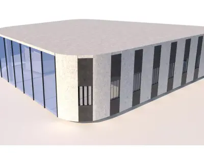 Building for conference room and artistic- cultural exhibitions 3D model