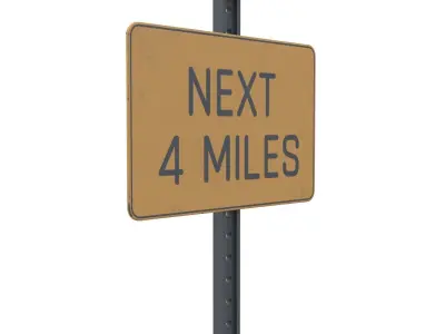 Street Sign 18  Low-poly 3D model