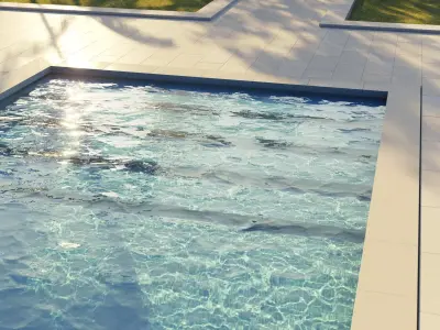 Swimming pool 3D model 9