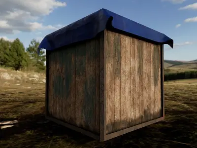 box old Low-poly 3D model