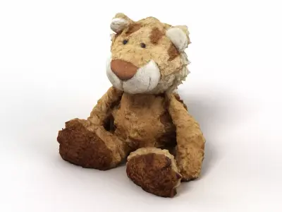 Lion Cuddly Soft Toy Low-poly 3D model