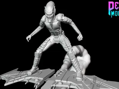 Green Goblin from Spiderman - 62mm scale miniature 3D print model