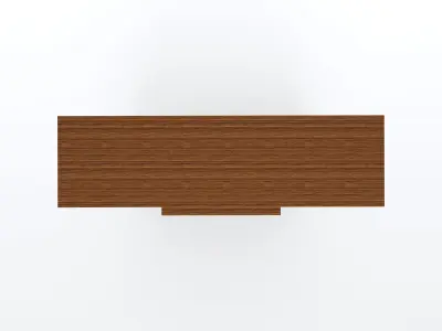 Bookcase with Glass Front 3D model