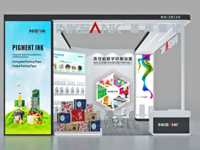 Booth Exhibition Stand Stall 7x6m Height 440cm 3 Open 3D model 3D model