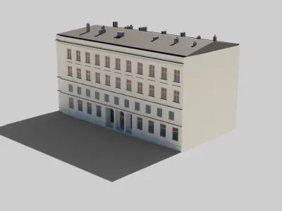Eastern European Building 011 Low-poly 3D model