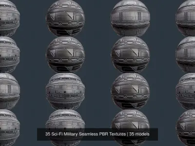 35 Sci-Fi Military Seamless PBR Textures Texture