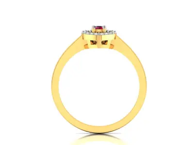 Diamond Ring For Women 3d Print Model 3D print model 30