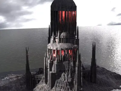 Middle Earth Fantasy Style Towers 3D model