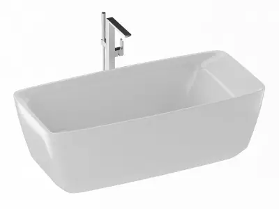 Flotation Freestanding Square Tub 3D model