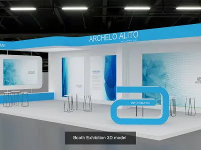 exhibition booth tradeshow stand collection VOL 9 3D Model Pack