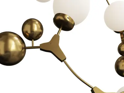 Sprig Circular Pendant Low-poly 3D model