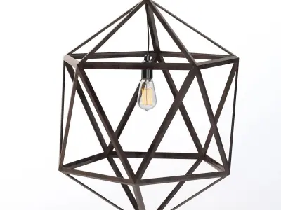 Steel Polyhedron Pendant 3D model