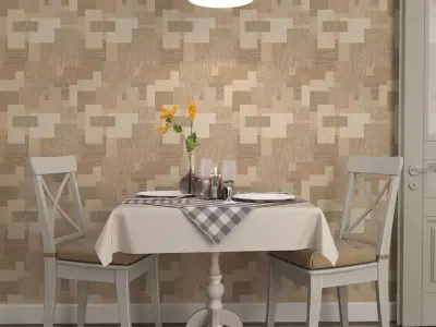 Modern Beige Geometric Textured Wallpaper  Texture