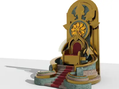 King Chair  Low-poly 3D model