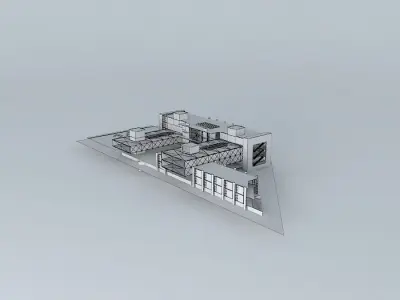 culture center with exhibition space 3D model