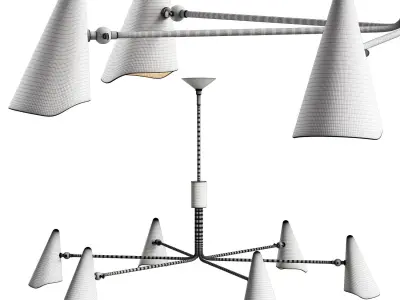Coco Round Chandelier 3D model