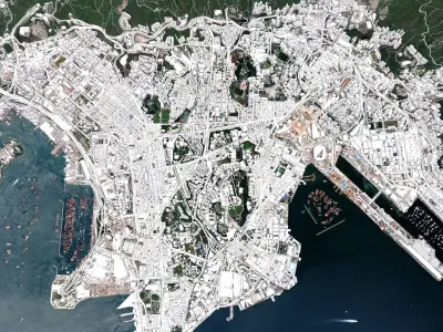 Cityscape Hong Kong and Kowloon China 3D model