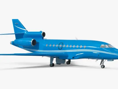  Blue Business Jet 
