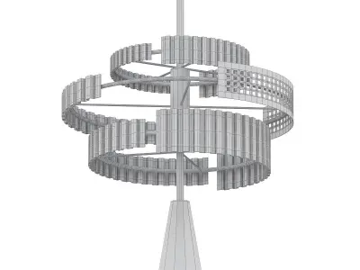 Wallie modern pendant light with gold design 3D model