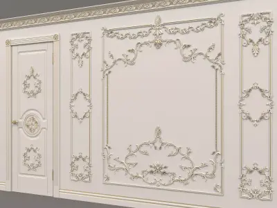 Wall Molding in Classic French style 7 3D model