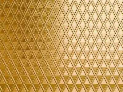 Golden Metal Pattern Diamond PBR Seamless Texture