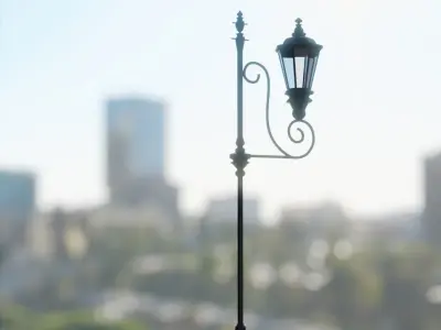 Old Street Lamp 1 - Classic Street Lighting Low-poly 3D model