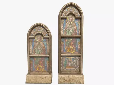 Church Window Low-poly 3D model