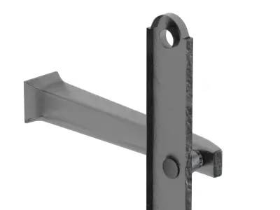 Frelan PVCu Lever Door Handle 3D model
